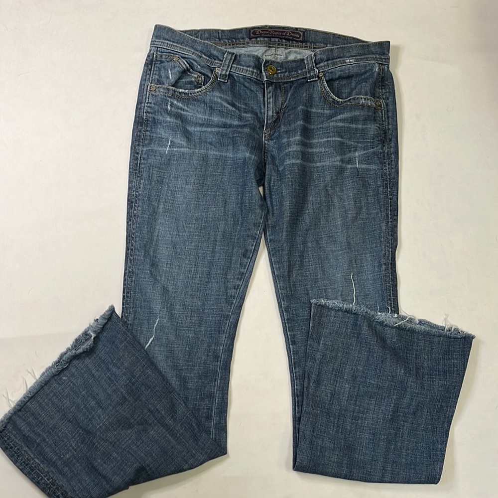 Divine Rights of Denim Y2K Sensuality Ultra Low Rise Super Flare Raw Edge Hem